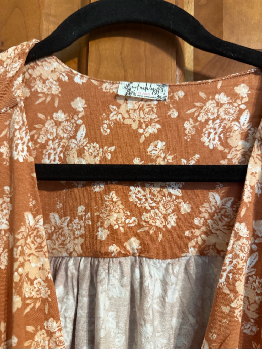 Free People Intimately Floral Print Rust Women's Bodysuit